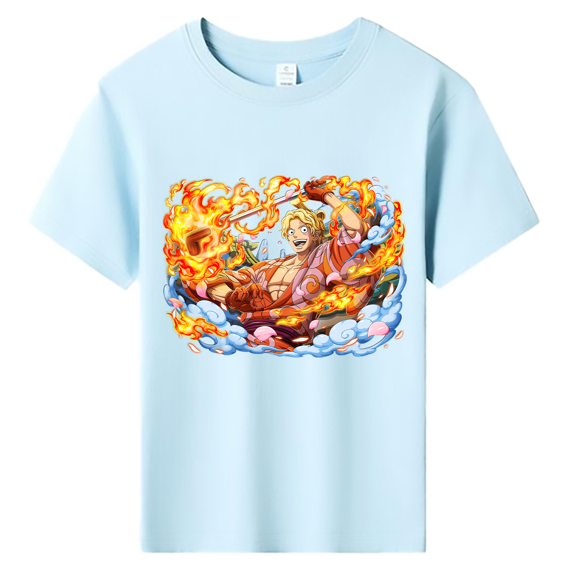 ワンピース サンジ ONE PIECE Sanji 綿100％キッズTシャツ（フロントプリント）